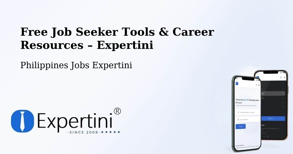 Free Job Seeker Tools & Career Resources – Dasmariñas - Dasmariñas, Philippines Jobs Expertini